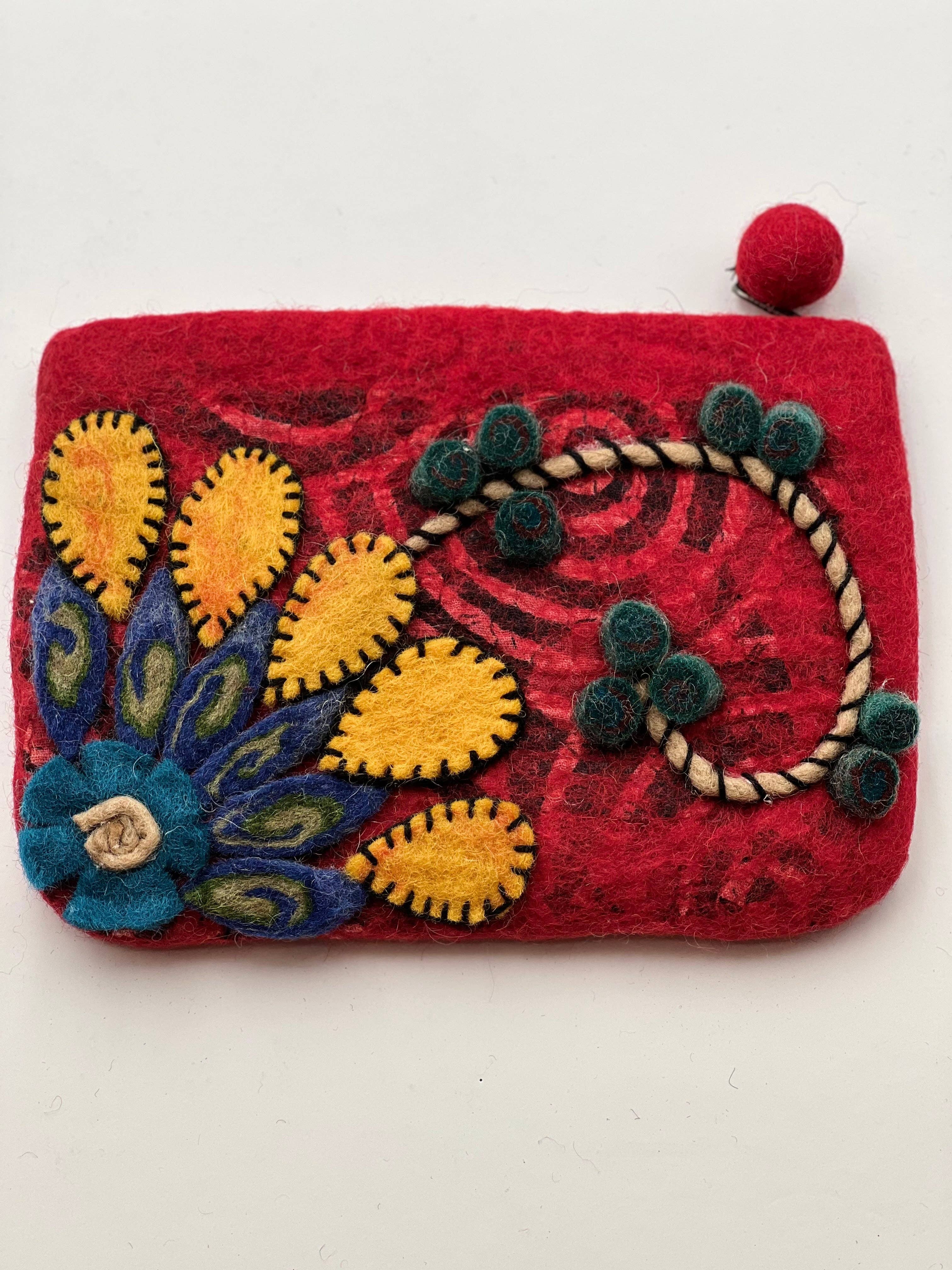 NURBU INC. – wholesale Coin purse – Women’s – Felted big purse with wool (CPB10) Set of 74