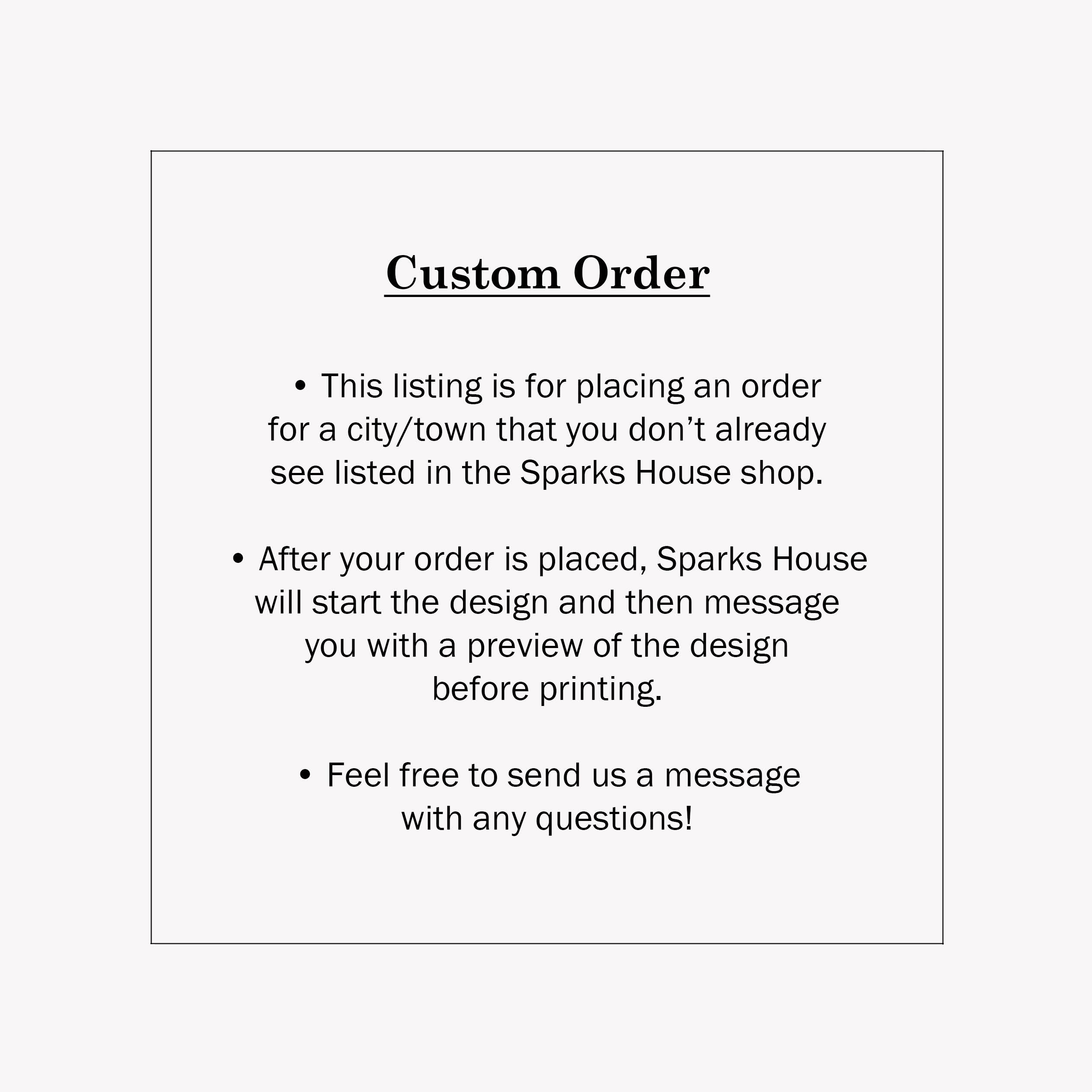 Sparks House Co. - Wholesale Everyday Greeting Card - Custom City Greeting Card - City Coordinates - Custom Order6