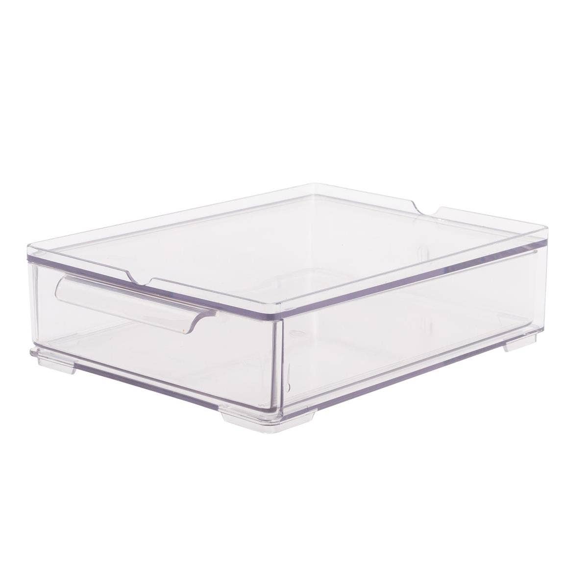 Bodico - Vente Rangement de tiroir - Rangement empilable transparent Bodico avec tiroir, organiseurs de salle de bain1