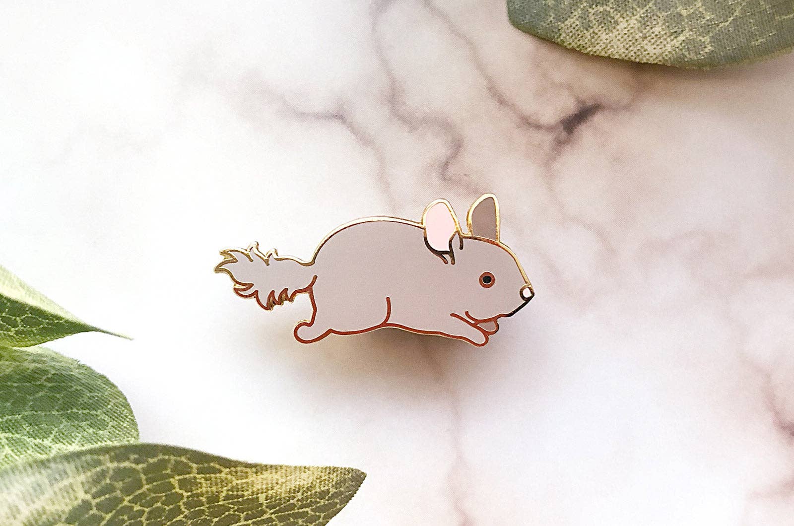 Alum and Ink - Wholesale Lapel Pin/Button - Chibi Chinchilla Enamel Pin3