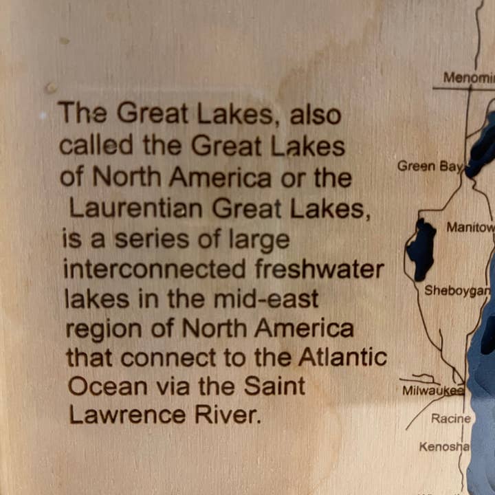 Michigan Proud Gifts - Wholesale Wall Accent - 3D Great Lakes Depth Chart Wall Hanging