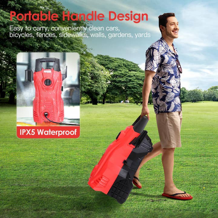 Hard Rock Health Stores - Wholesale Versiering/decoratie voor buiten - Elektrische hogedrukreiniger 3000PSI Max 2.6GPM Krachtige autowasmachine4