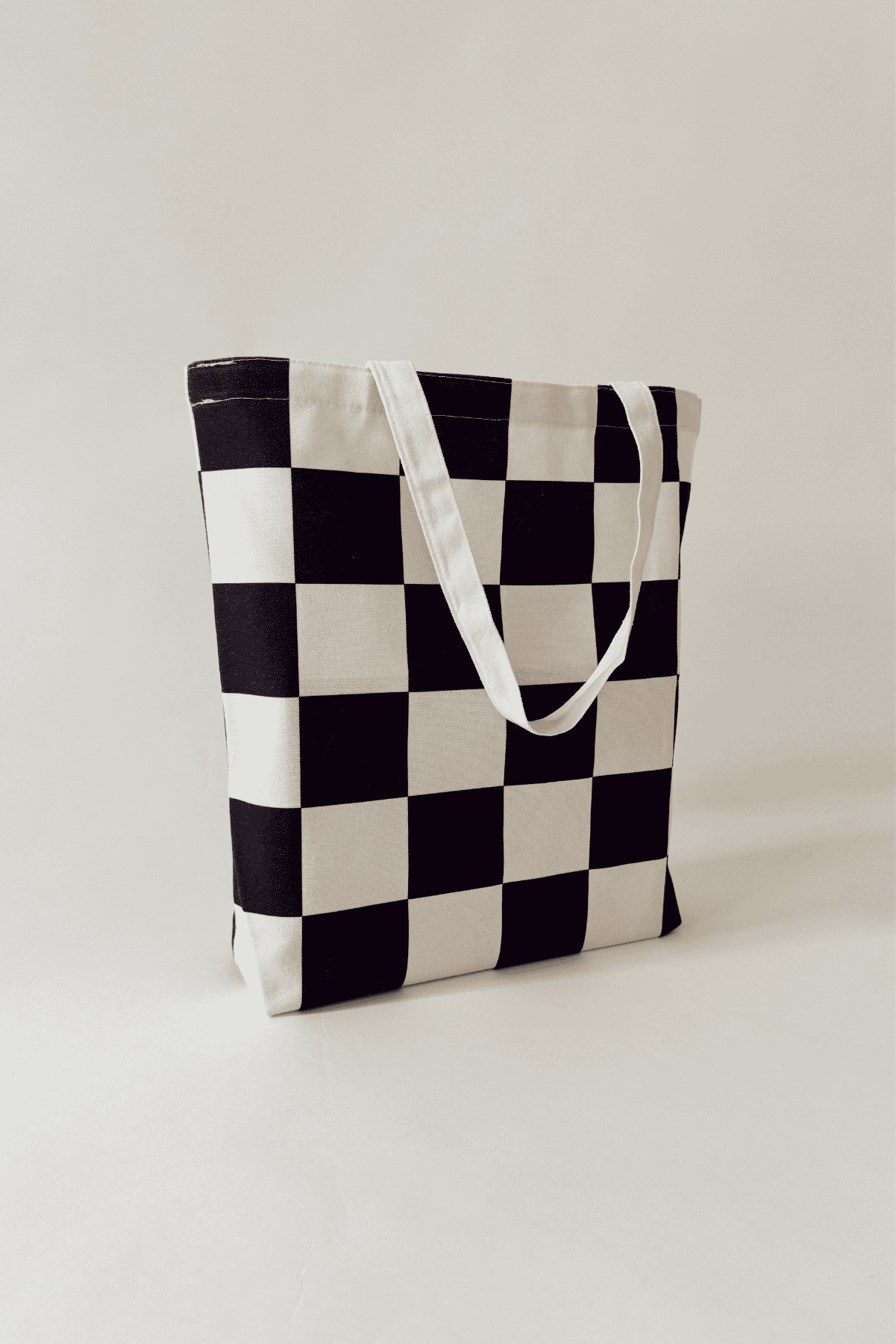 COUTONIC - Wholesale Tote Bag - Women's - Organic Cotton Black Sands Checker Tote 2.01