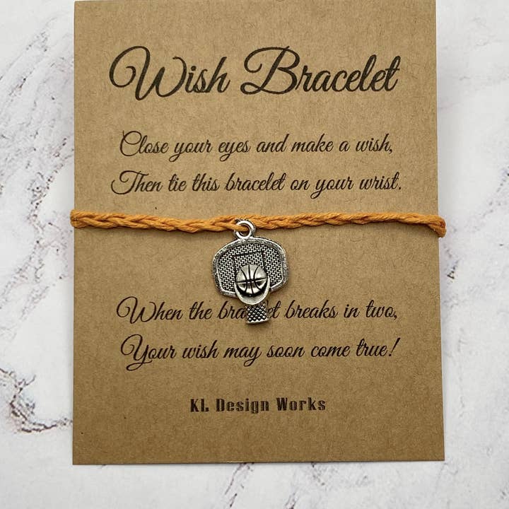 Wish Bracelet - Basketball Hoop for wholesale by KL Design Works