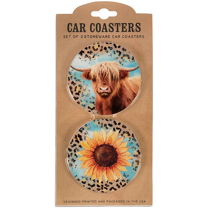 "Farm" Car Coaster Set for wholesale by Gift & Garden by Carson