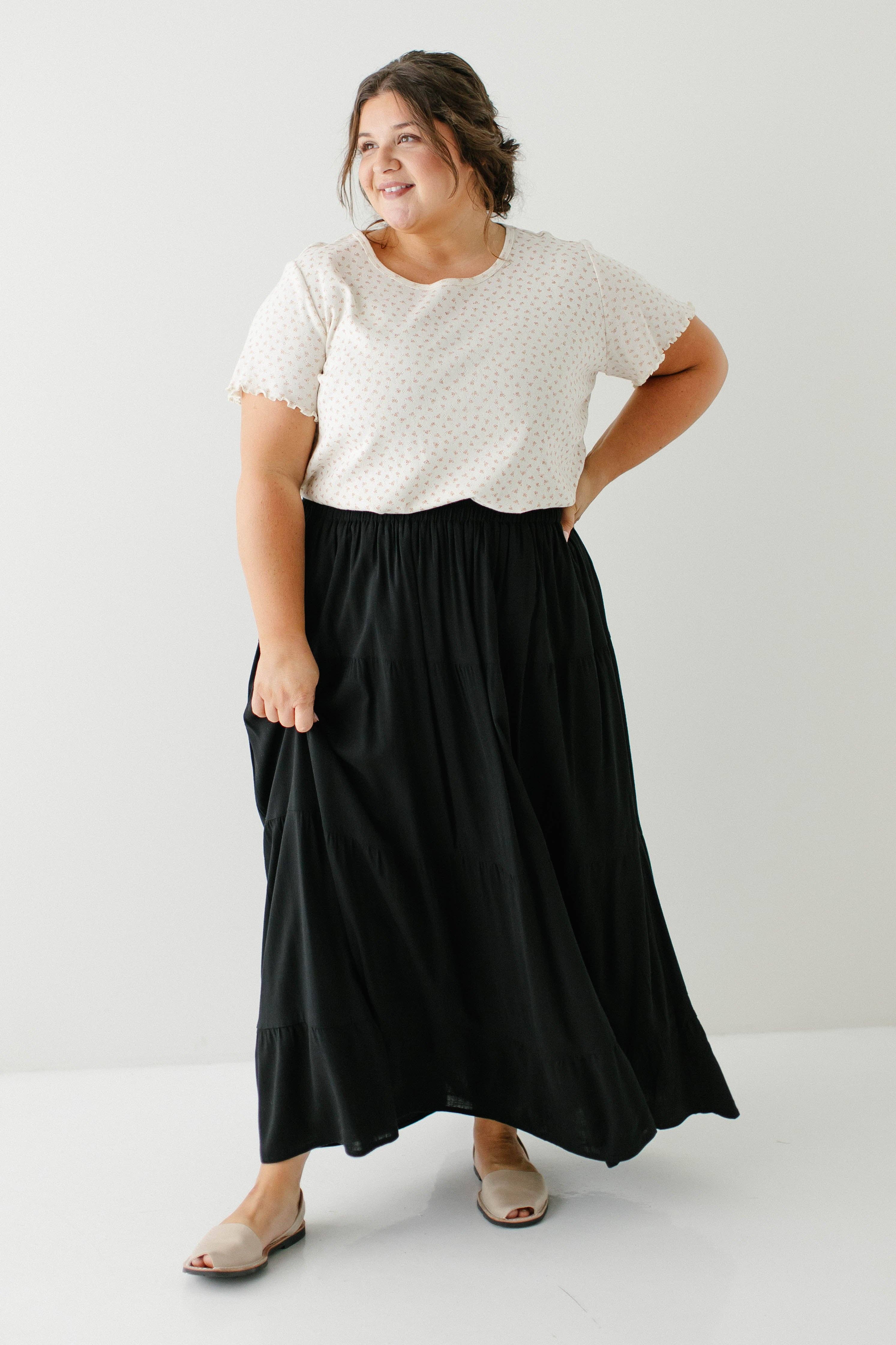 The Main Street Exchange - Wholesale Skirt - Women's - 'Addison' Tiered Maxi Skirt2
