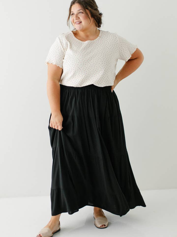 The Main Street Exchange - Wholesale Skirt - Women's - 'Addison' Tiered Maxi Skirt2