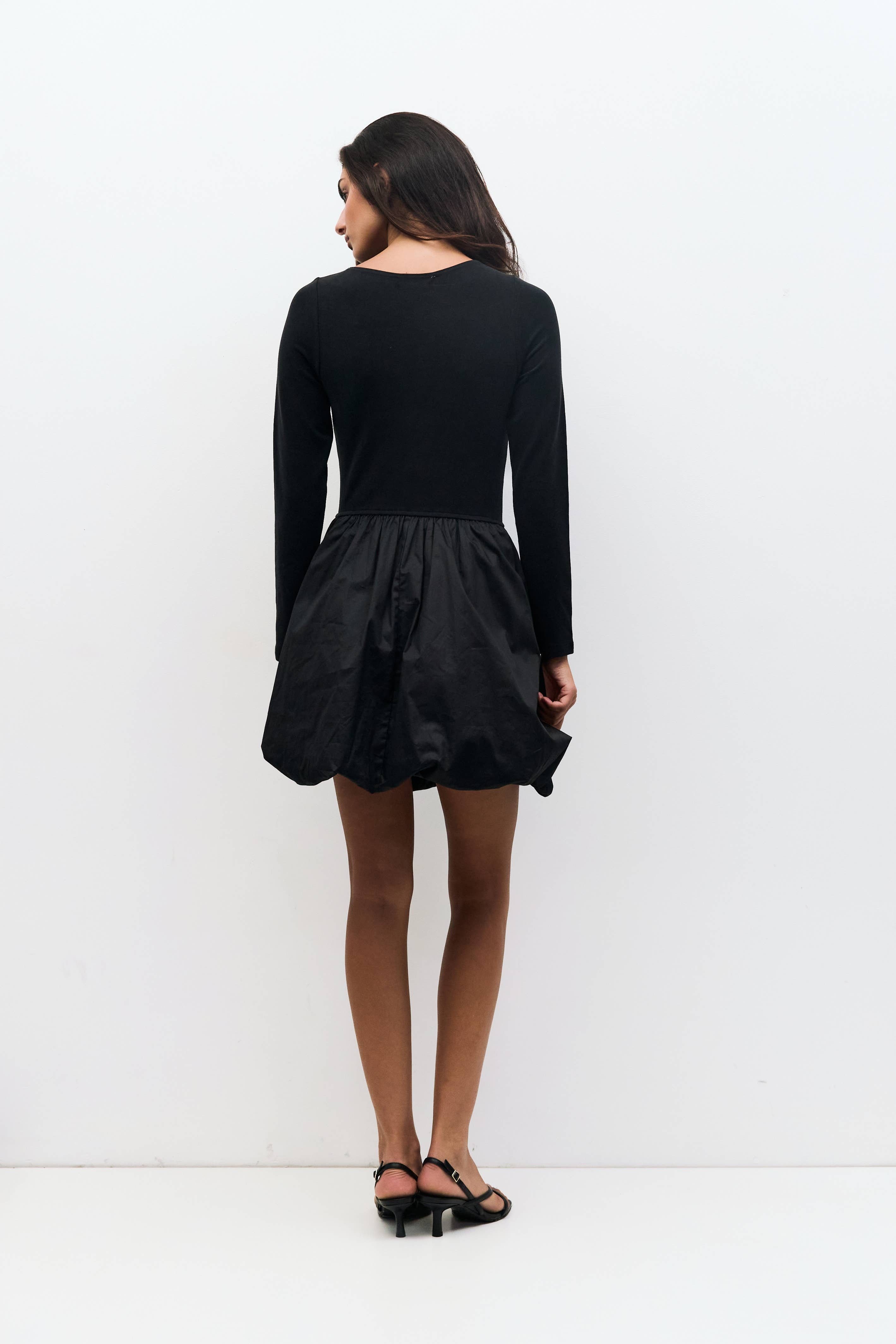 All Row - Wholesale Dress - Women's - The Yasmin Dress | Long Sleeve Mini Bubble Dress7