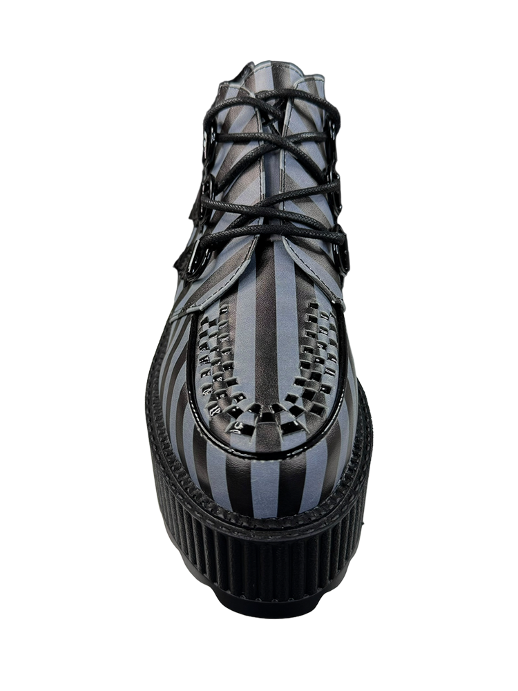 STRANGE CVLT - Wholesale Combat/Military Boots - Women's - SUPER KREEP HI STRIPE - BLACK/GREY2