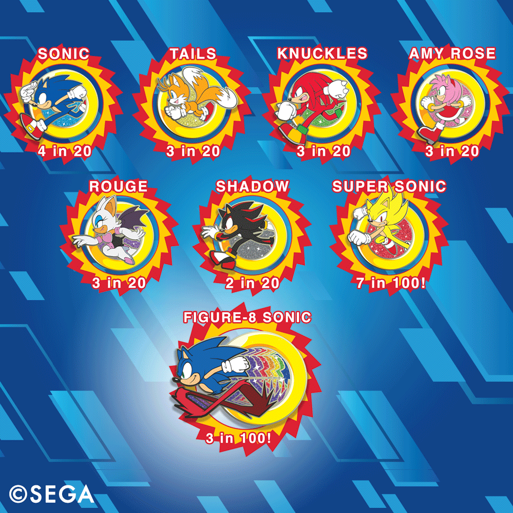 Zen Monkey Studios - Wholesale Lapel Pin/Button - Character Ring Blind Bag Series: Sonic The Hedgehog Collectible Pins2