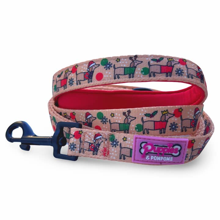 Dog Leash - Christmas Dachshunds for wholesale by Puppies & Pom Poms