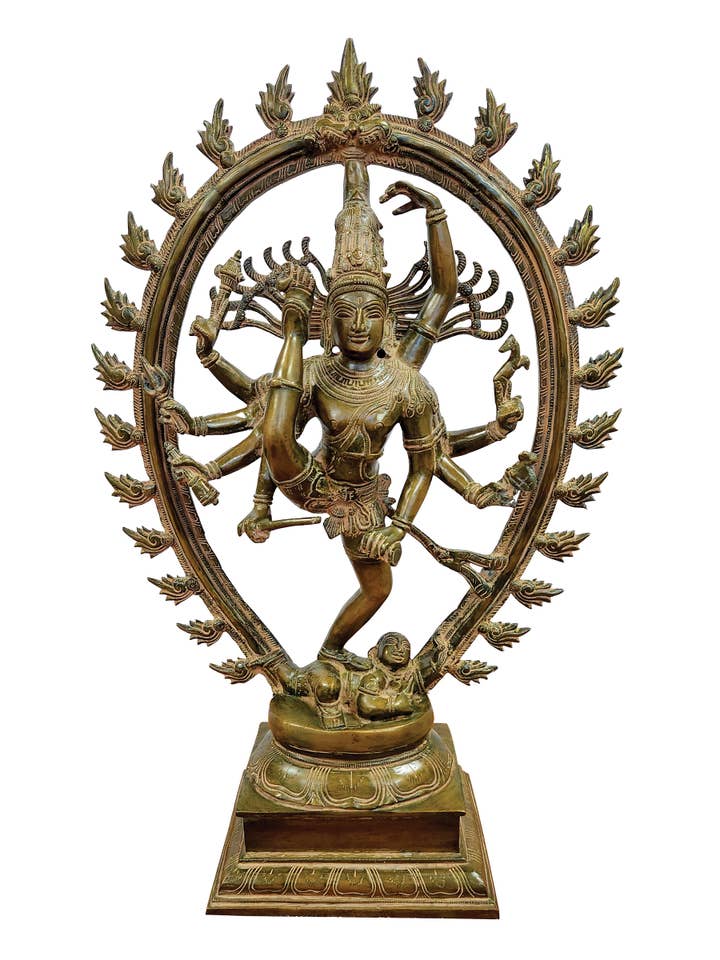 Large Brass Dancing Shiva Statues for wholesale by Yak & Yeti