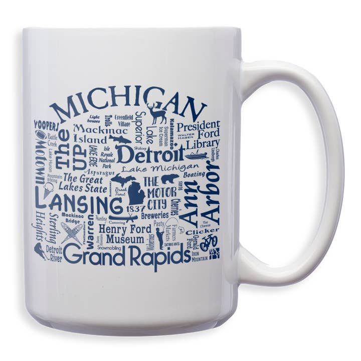 Michigan Destination Mug - Where Life Takes You for wholesale by The Buffalo Works