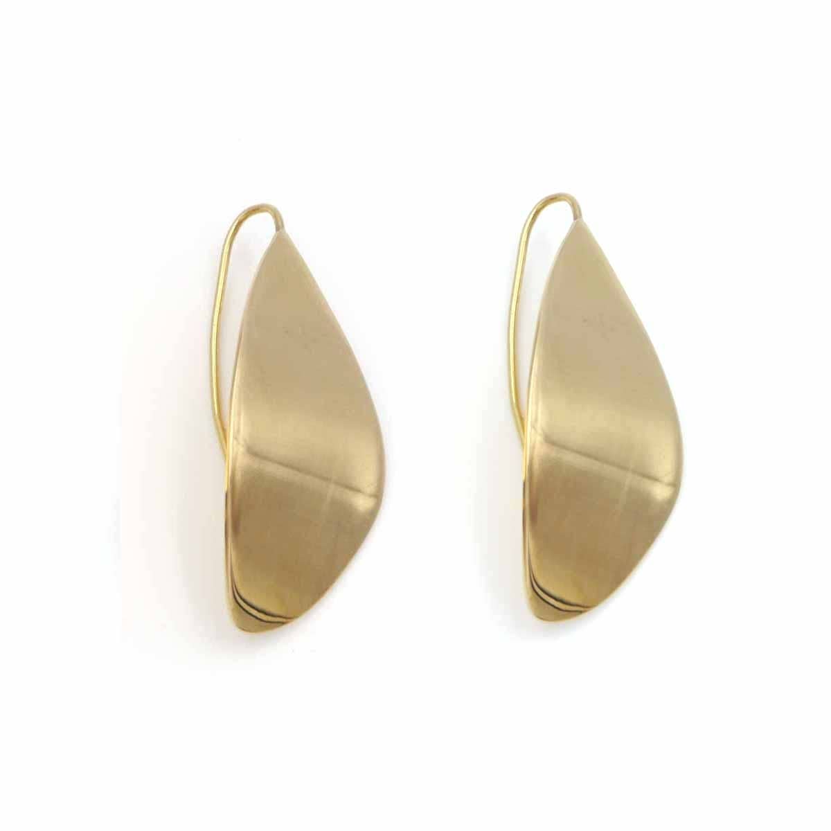 mekhada – Engroshandel Hængeøreringe og creoløreringe – Messing Øreringe „Leaf“, Håndlavet i Kenya, upcycling