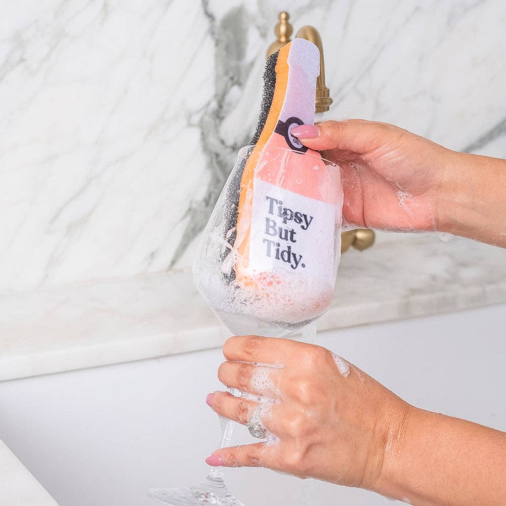 Wine Wash Co. - Wholesale Cleaning Sponge - Scrubbly™ Sponge - Tipsy1