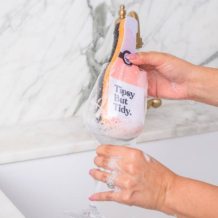 Wine Wash Co. - Wholesale Cleaning Sponge - Scrubbly™ Sponge - Tipsy1