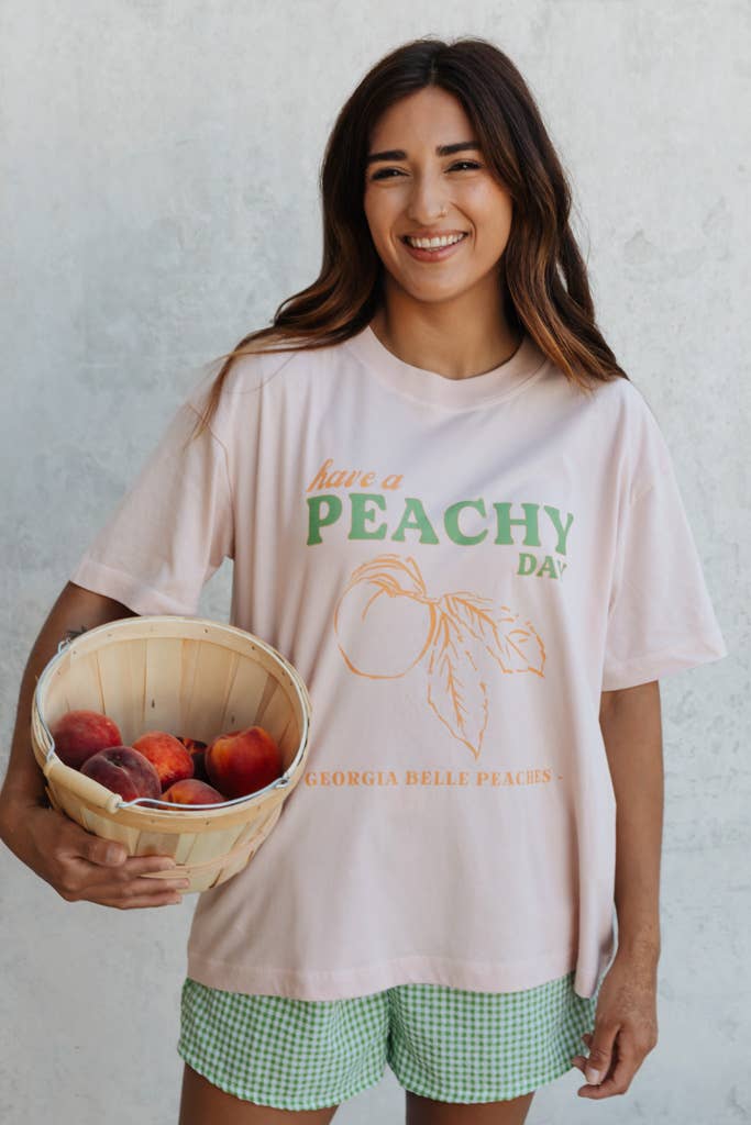 Crowned Free - Wholesale Screen Printed T-Shirt - Women's - Have a Peachy Day Tee   6