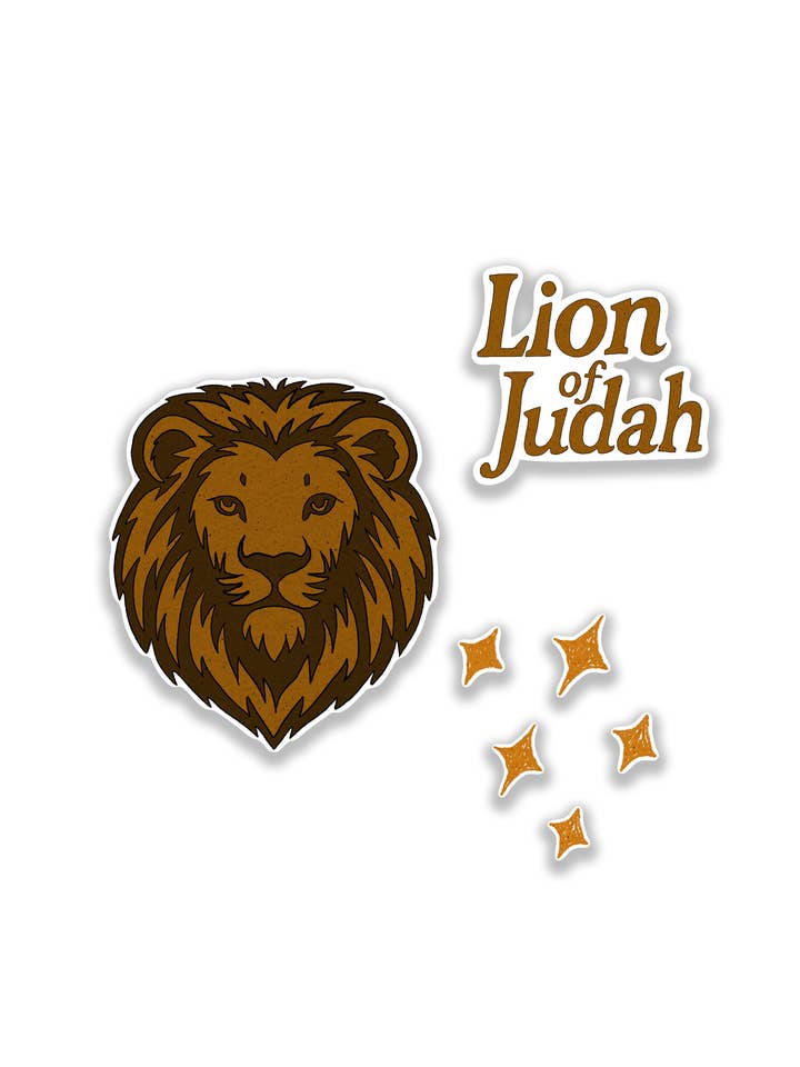 LION OF JUDAH VINYL STICKER PACK- DEEP, BOLD HUE for wholesale by SOTE Life