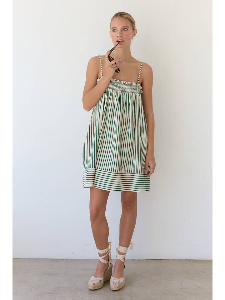 STRIPE BABYDOLL DRESS - RD1062 for wholesale on Faire