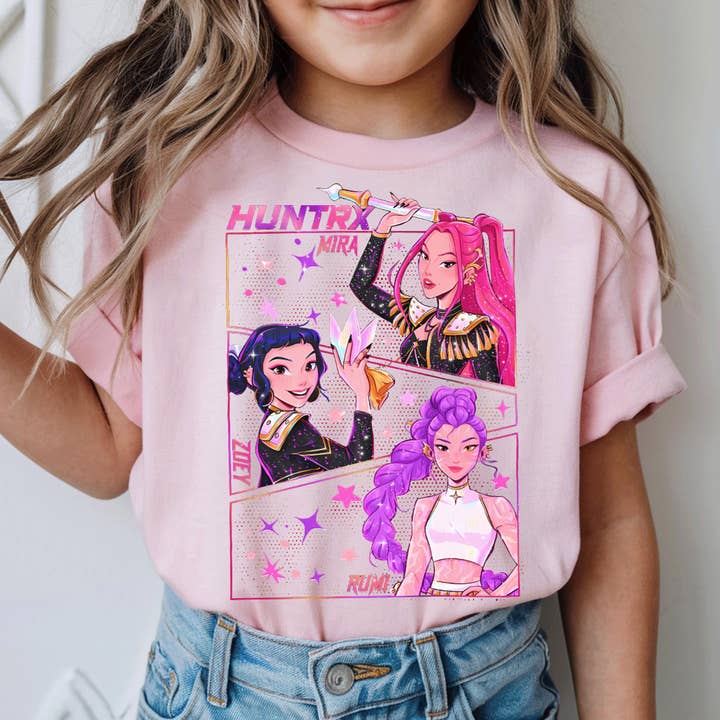 Huntrix Demon Hunters Kids T Shirt Kpop Movie Gift for wholesale by TheKingShirt