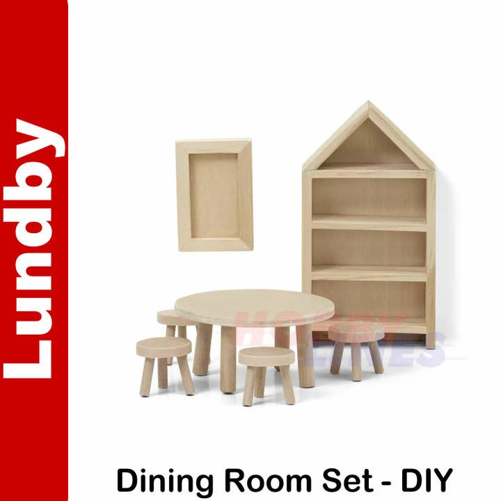 Dining Room Set - DIY - Dolls House | Lundby for wholesale by Hobby-lines