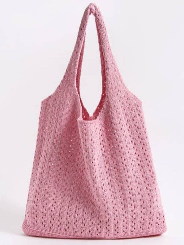 Vintage Knitted Tote Shopping Bag DP25B751 for wholesale by Dipped Shop