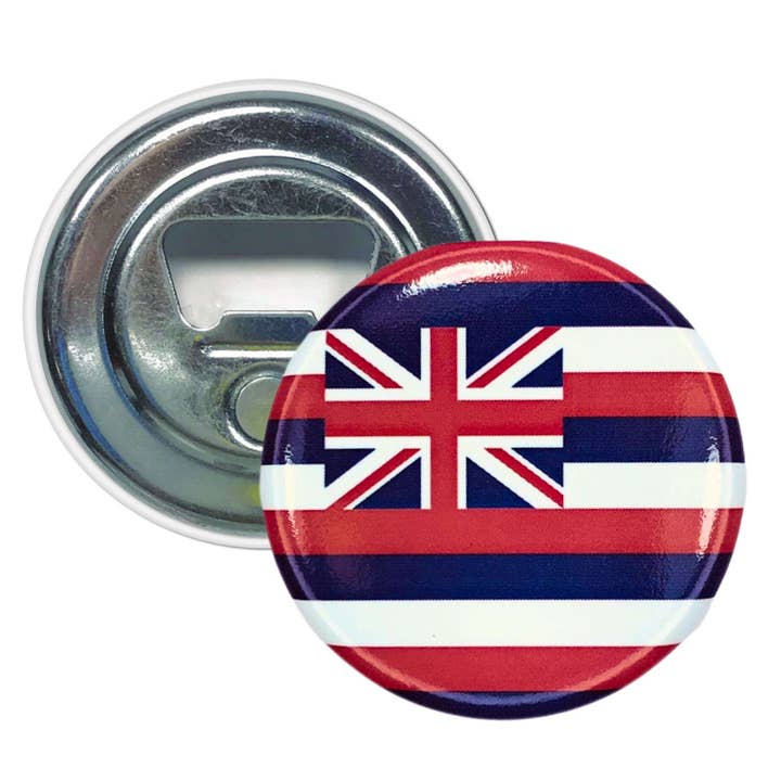 Astur Pins – Großhandel Flaschenöffner/Korkenzieher – Flaschenöffner-Magnet - Flagge Staat Hawaii - USA