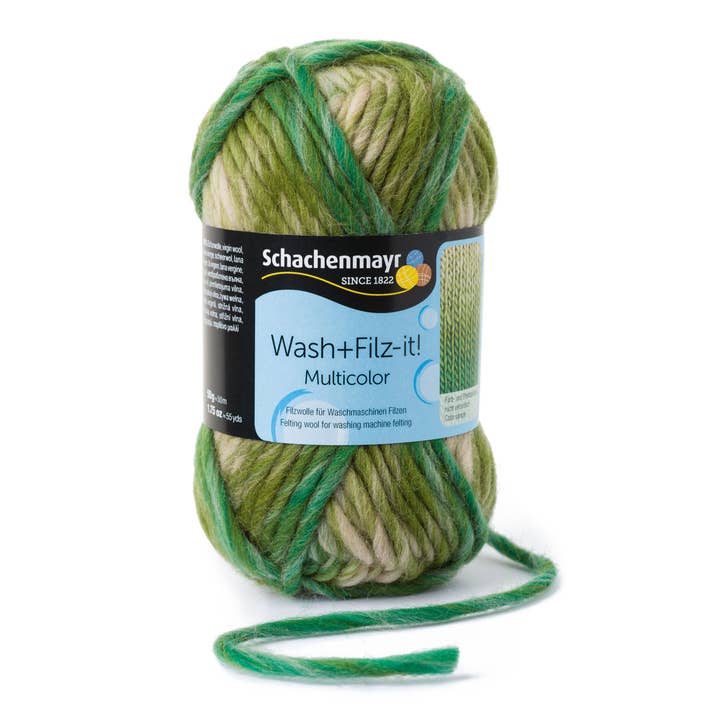 MEZ Crafts Germany - Vente Fils à tricoter - Laine feutrée Schachenmayr Wash+Filz-It ! Multicolore 10X50G18