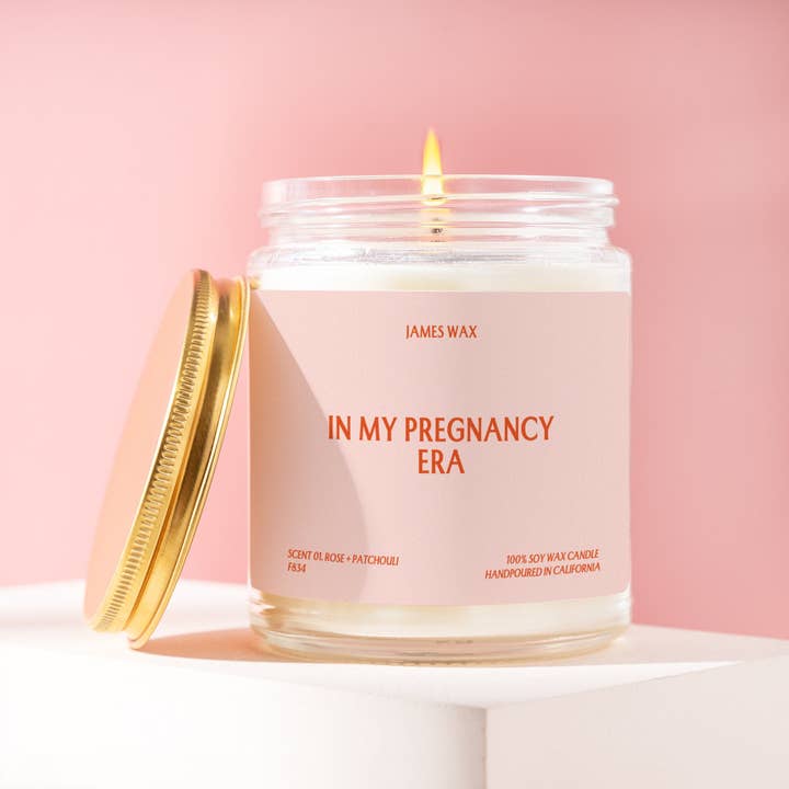 James Wax - Wholesale Jar/Filled Candle - Pregnancy Gift In My Pregnancy Era Candle Candle For Expecting Moms Pregnancy Announcement Gift F834
