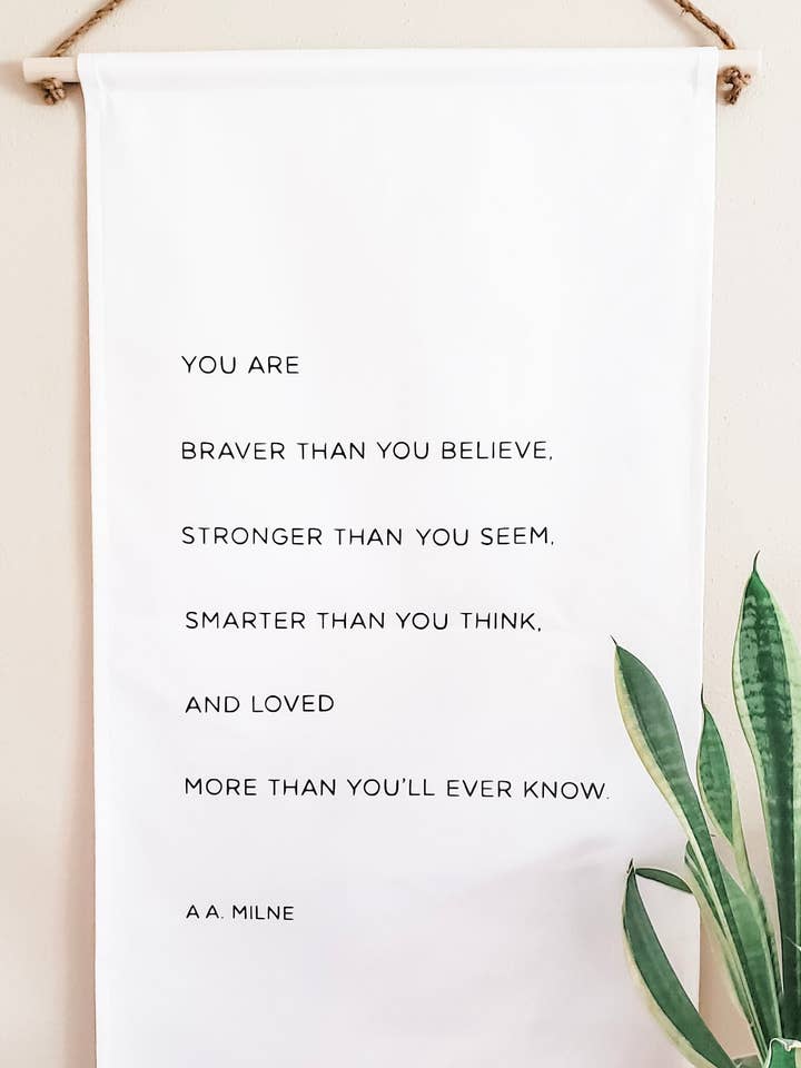 Cartel de lona grande «You are Braver» para venta al por mayor de Smiles + Heart