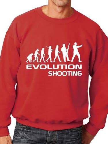 Evolution Of Shooting Funny Adult Sweatshirt for wholesale by Print4U