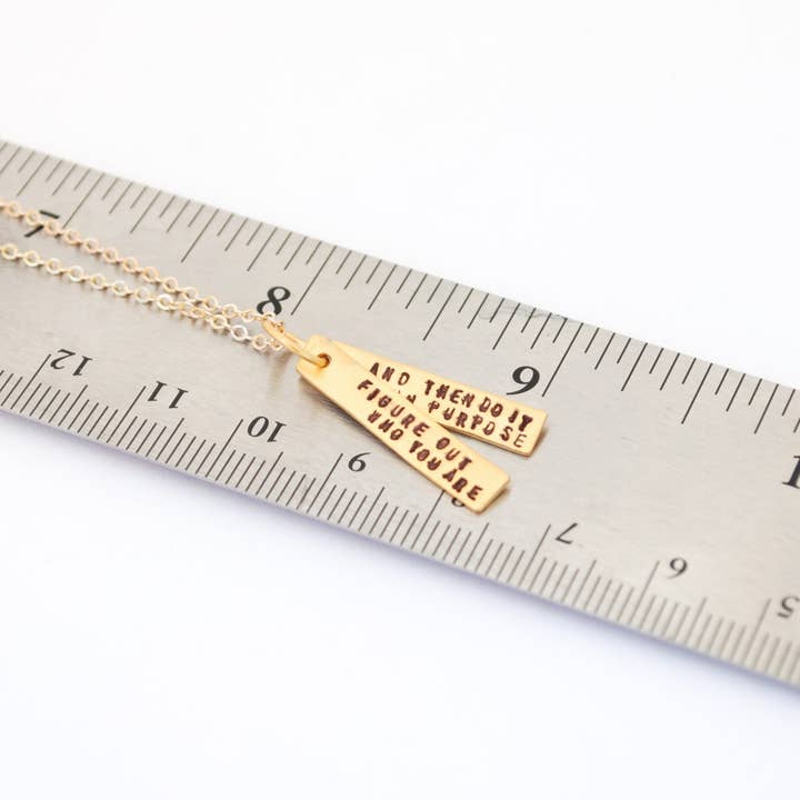 Chocolate and Steel - Wholesale Pendant/Charm Necklace - Figure out who you are and do it on purpose -Dolly Parton Quote Necklace6