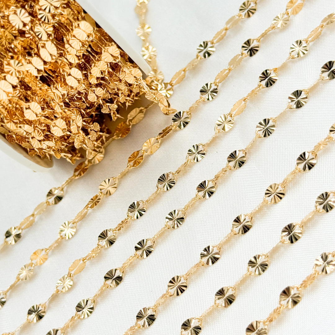 Tresor Jewelry Inc. - Wholesale Link & Chain Necklace - V219GF. 14k Gold Filled Diamond Cut Marina Chain3