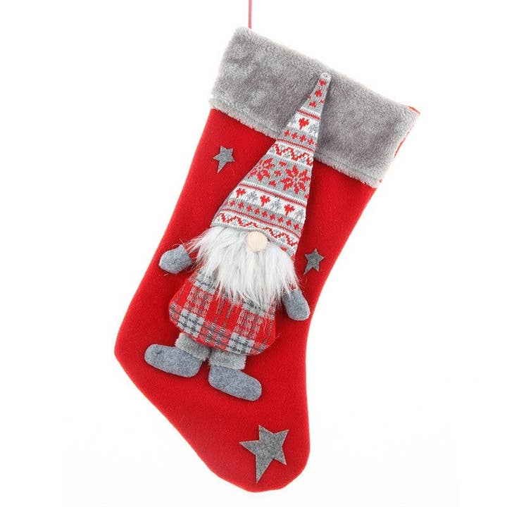 ShieldChic – wholesale Holiday Stocking – New Faceless Old Man Christmas Socks Christmas Decorations Forester Dolls Red Socks Gift Bag6