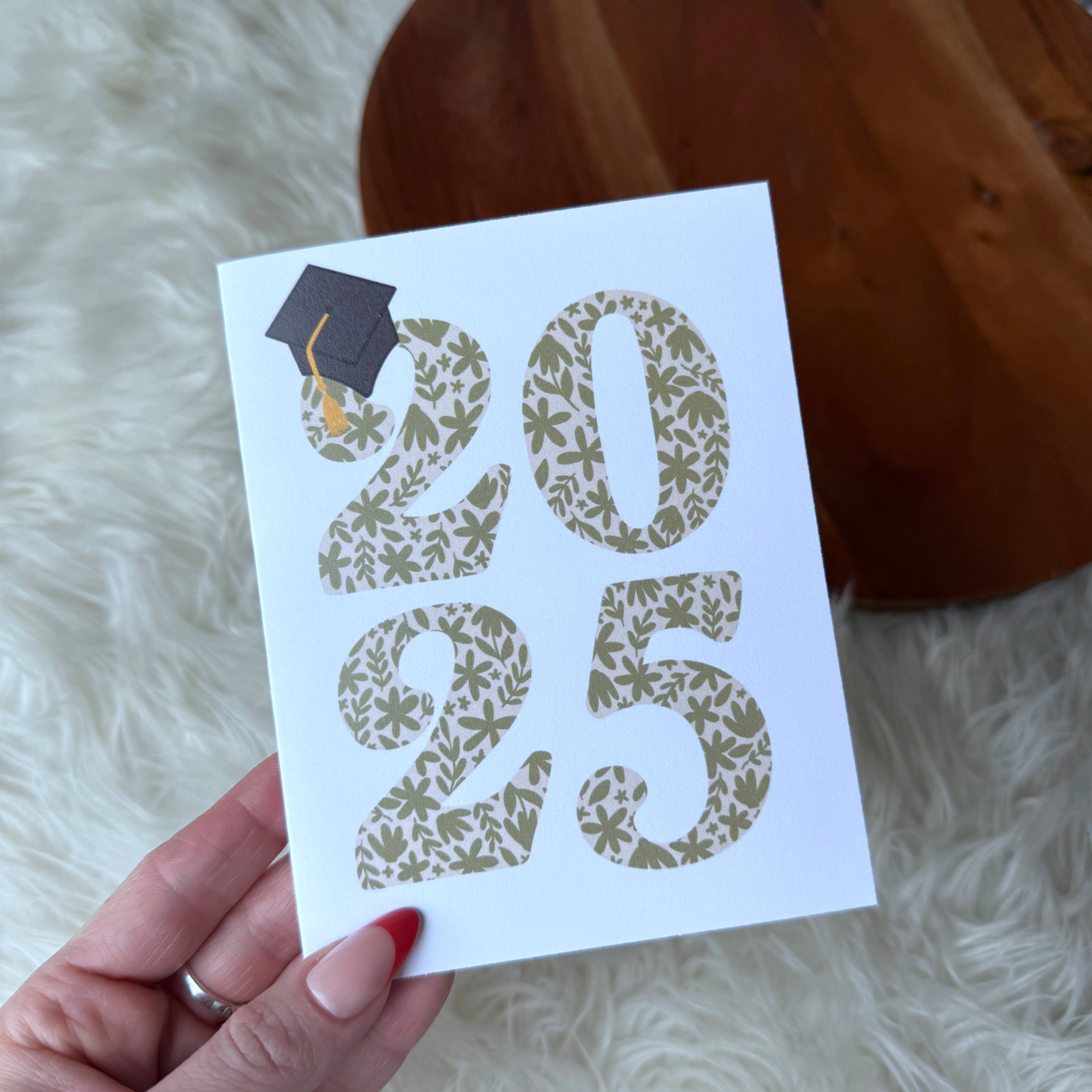 Big Moods - Wholesale Graduation Card - 2025 Floral Pattern Graduation Greeting Card2