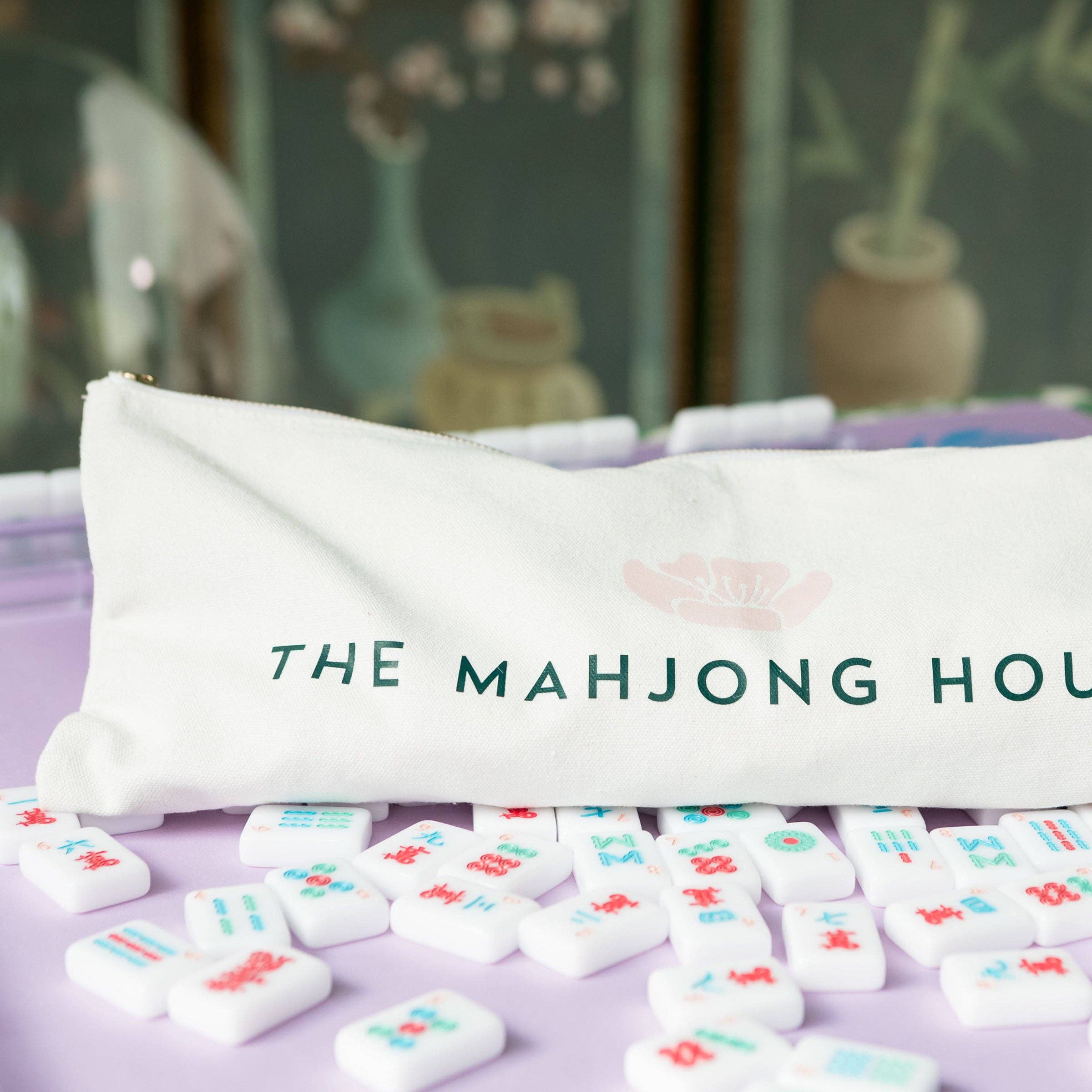 The Mahjong House – estojo - Mulher por atacado – Saco de Lona com Fecho de Correr e Azulejos2