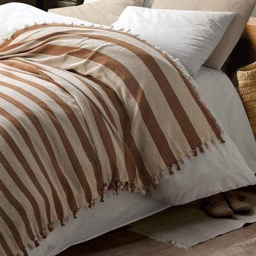 Kikoya - Wholesale Bedding Blanket - Cotton Bedspread Tassel Fringes Light Blanket Simple Seaside4