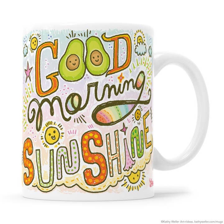 Good Morning Sunshine Mug for wholesale by Kathy Weller Art+Ideas