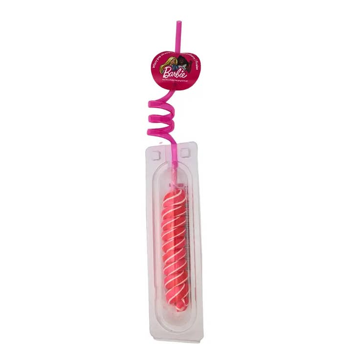 Echo Sales Canada - Wholesale Lollipop - Barbie Wizzy Pop Straw Lollipop-Case 50g x 20 count