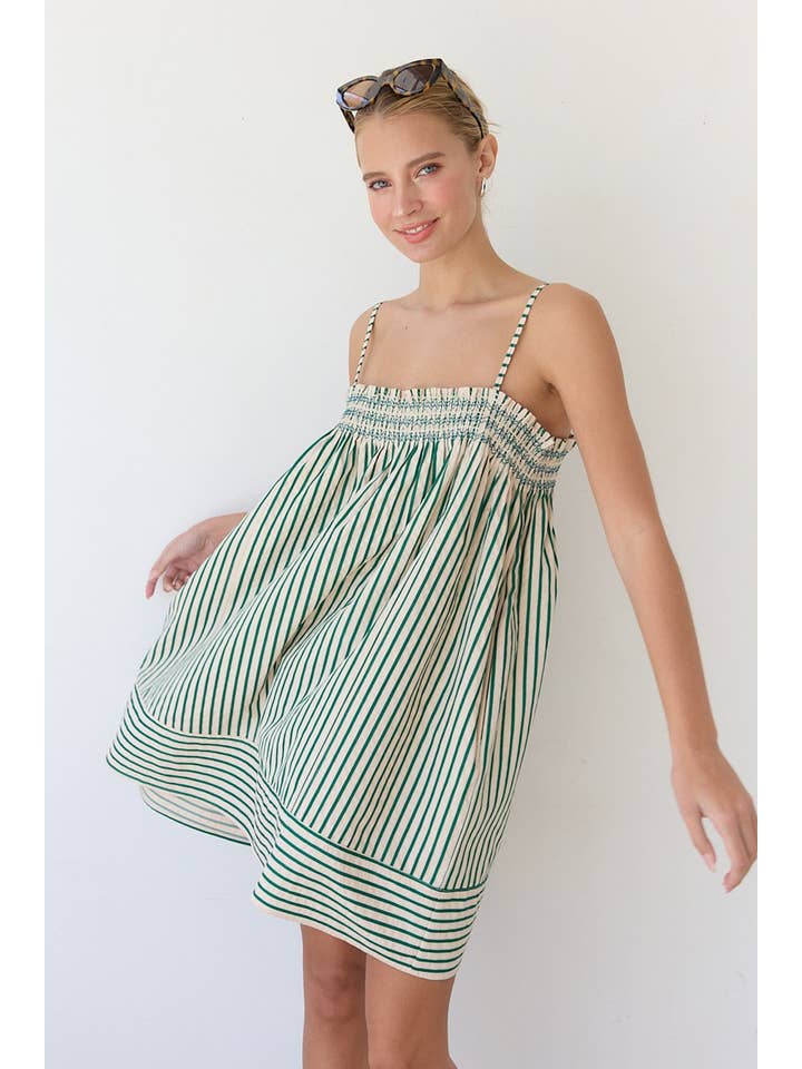 STRIPE BABYDOLL DRESS - RD1062 for wholesale on Faire