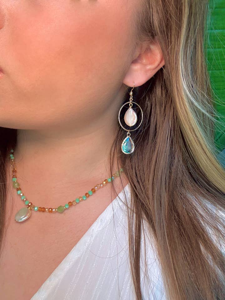 Ocean Pearl Cascade Øreringe for engroshandel hos Lynnmade