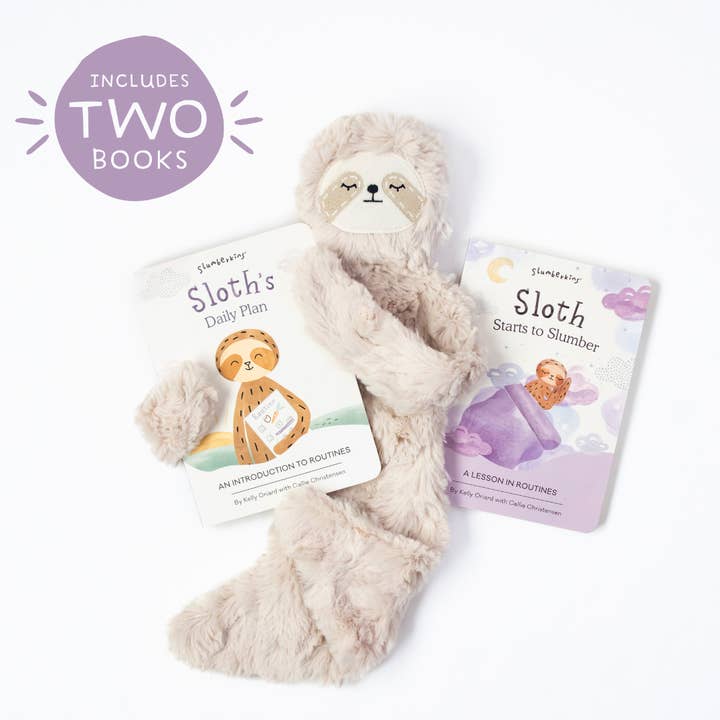 Sloth's Routines Plush Snuggler Set - met 2 boeken! voor wholesale door Slumberkins Inc.
