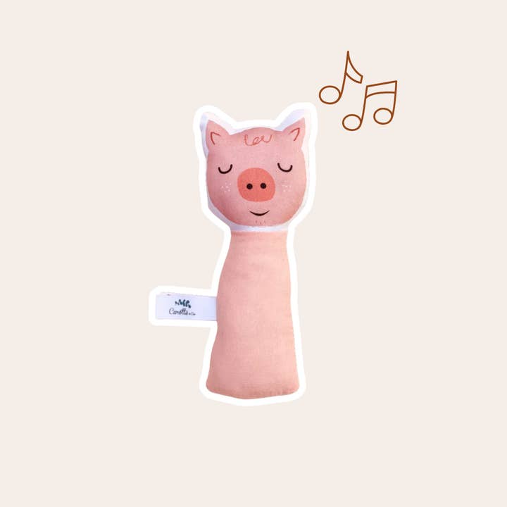 Skallra kling kling Rosa gris blush - Begränsad upplaga! för wholesale av Carotte & Cie