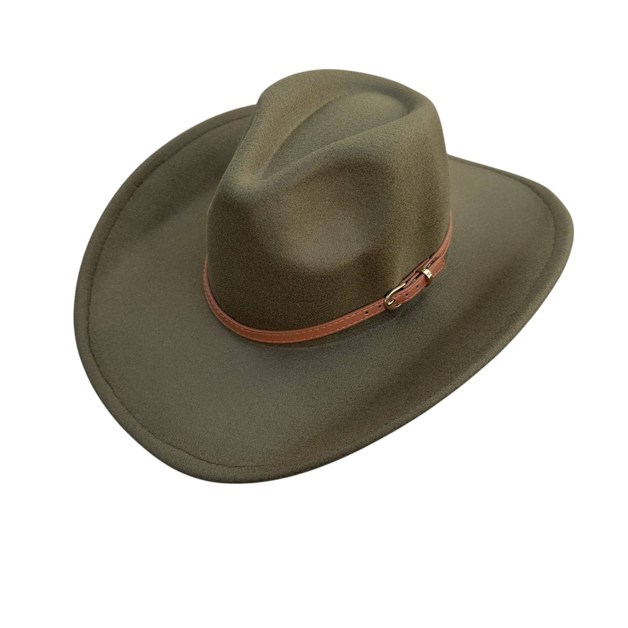 Portia Hat - Wholesale Cowboy Hat - Women's - Vegan Cowboy Hat – Western Charm with Belt Detail4