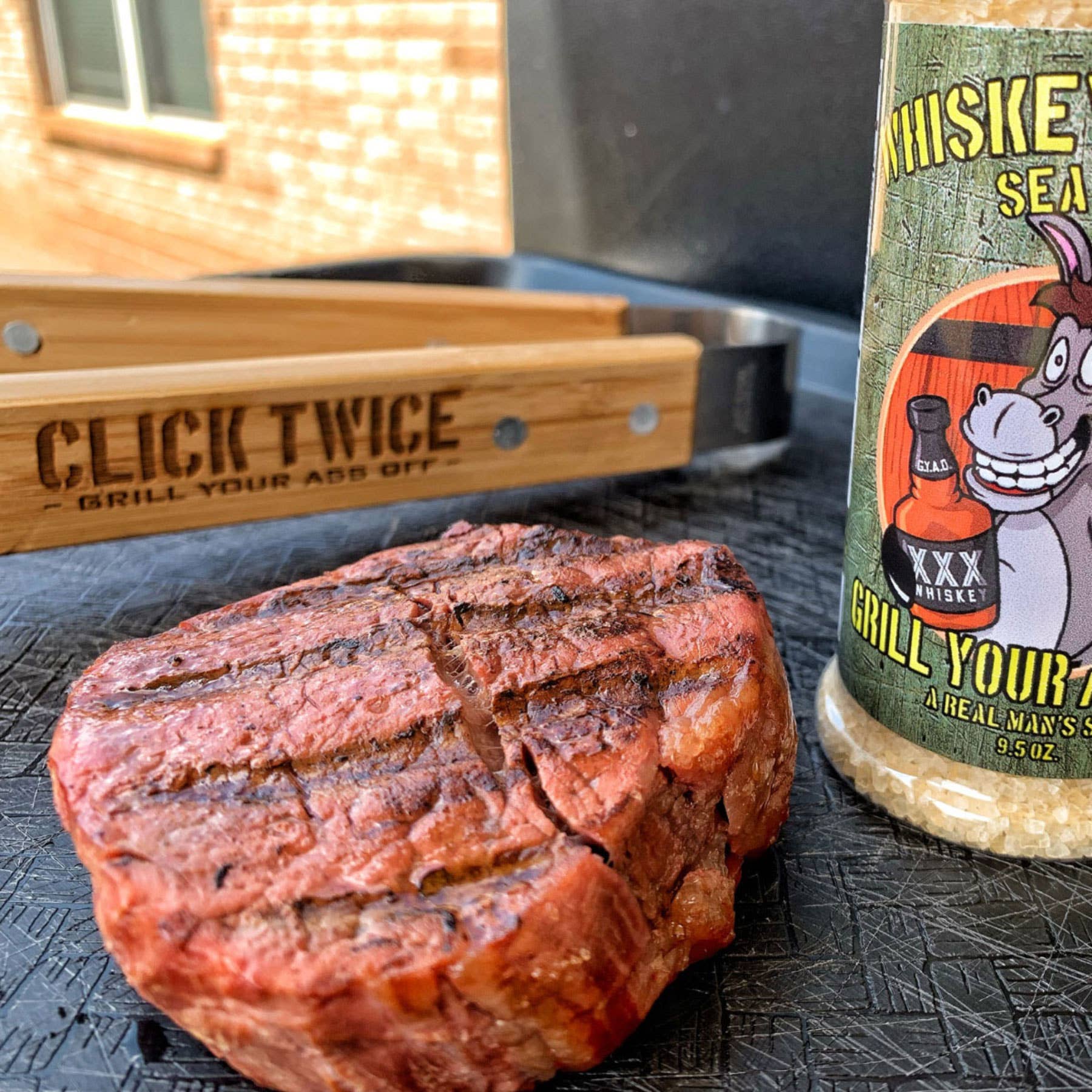 Grill Your Ass Off - Spices, Rubs, Seasonings, Sauces, Jerky - Wholesale Salt - Whiskey Smoked Sea Salt - Savory, Bourbon, Finishing, Meat7
