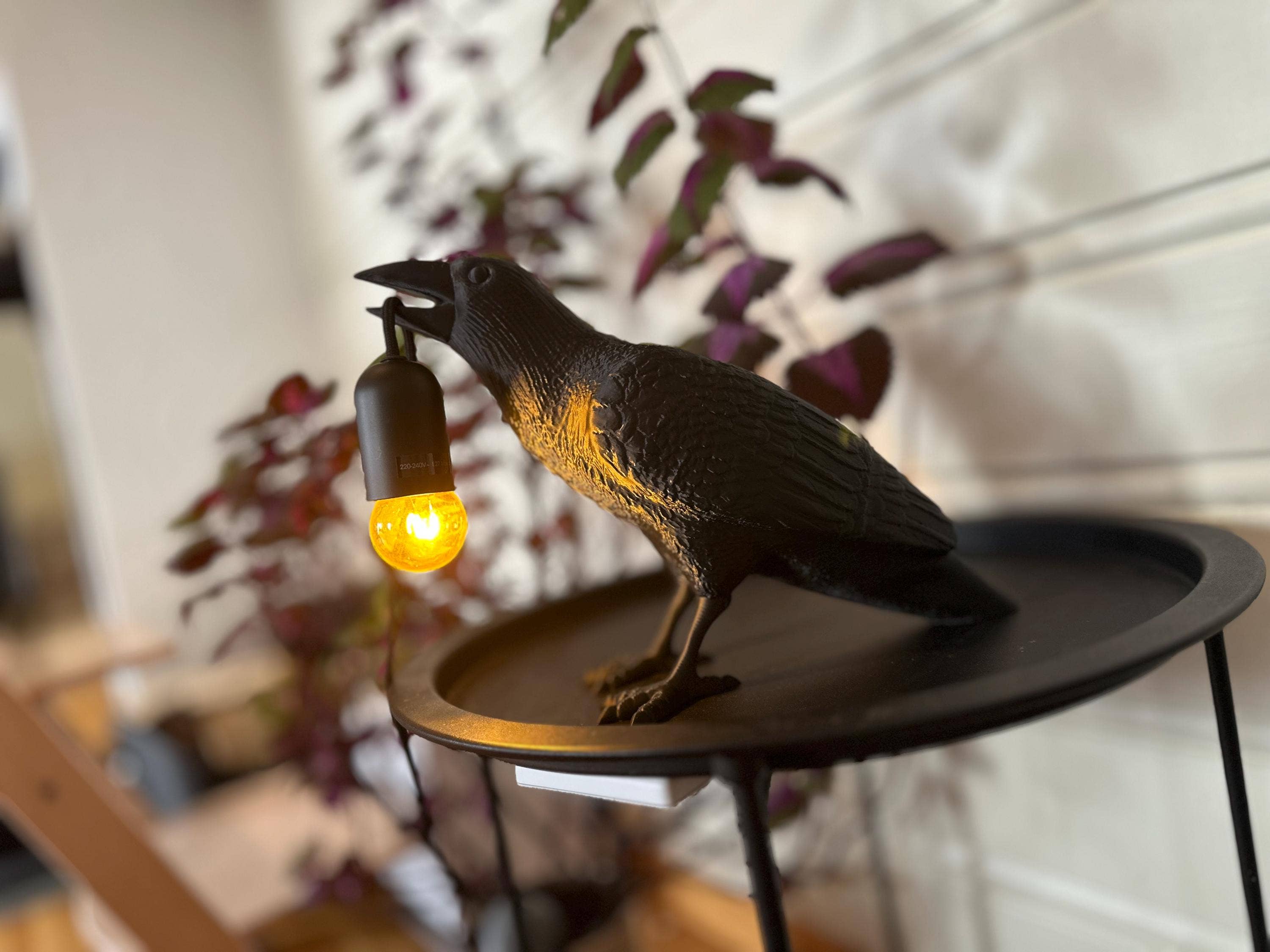 <3 Studio – wholesale Accent/desk lamp – Gothic Raven – Whimsigoth Decor - 3D Printed Lamp for Table9