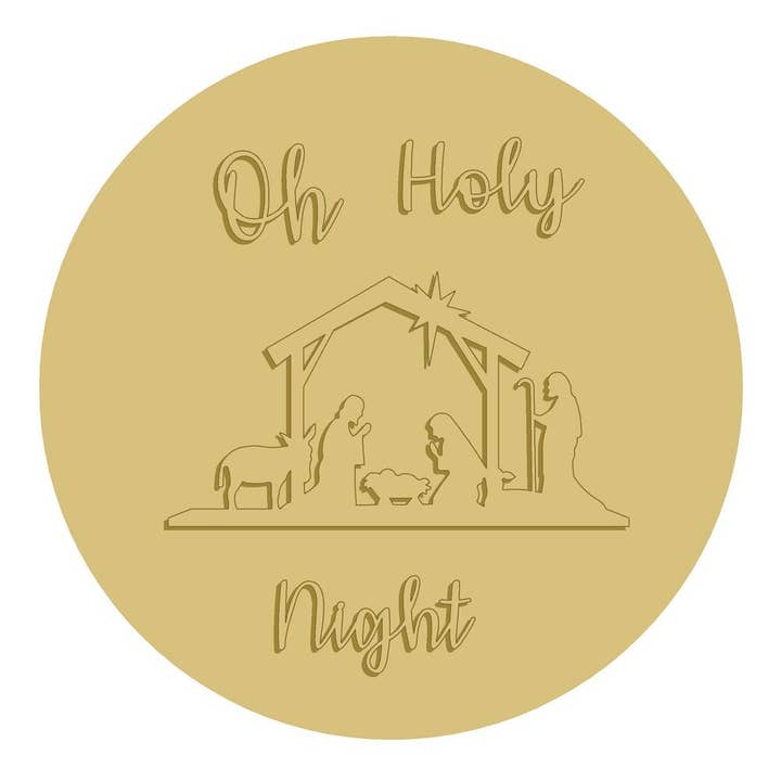 3D-Holzausschnitt „Oh Holy Night“, unvollendet, Stil 1 für den Großhandel von Diverse Woodworking