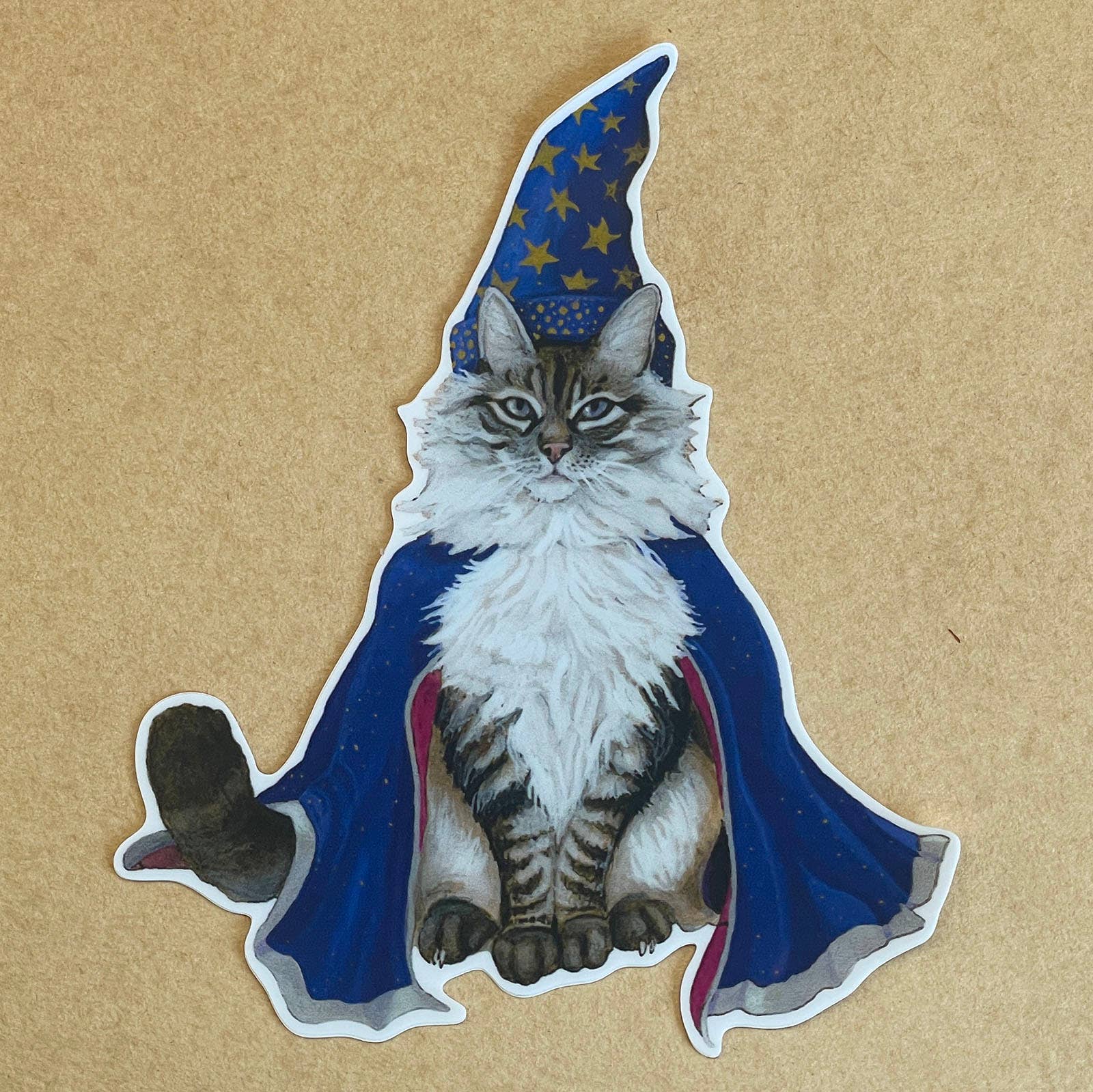 Amy Rose Moore Illustration - Wholesale Sticker - Cat Wizard Vinyl STICKER1