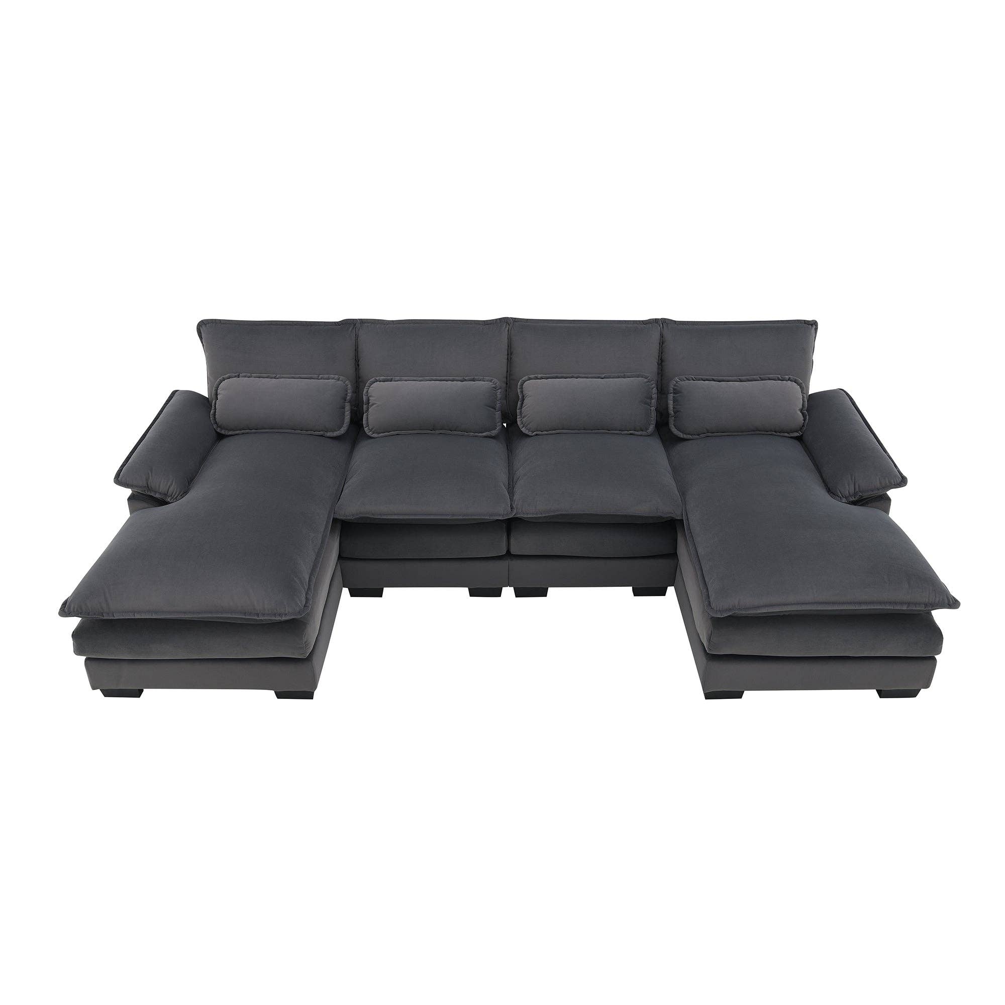 39F Inc. - Wholesale Sofa - 109.8" U-shaped Sectional Sofa with Chaise & Waist Pillows7