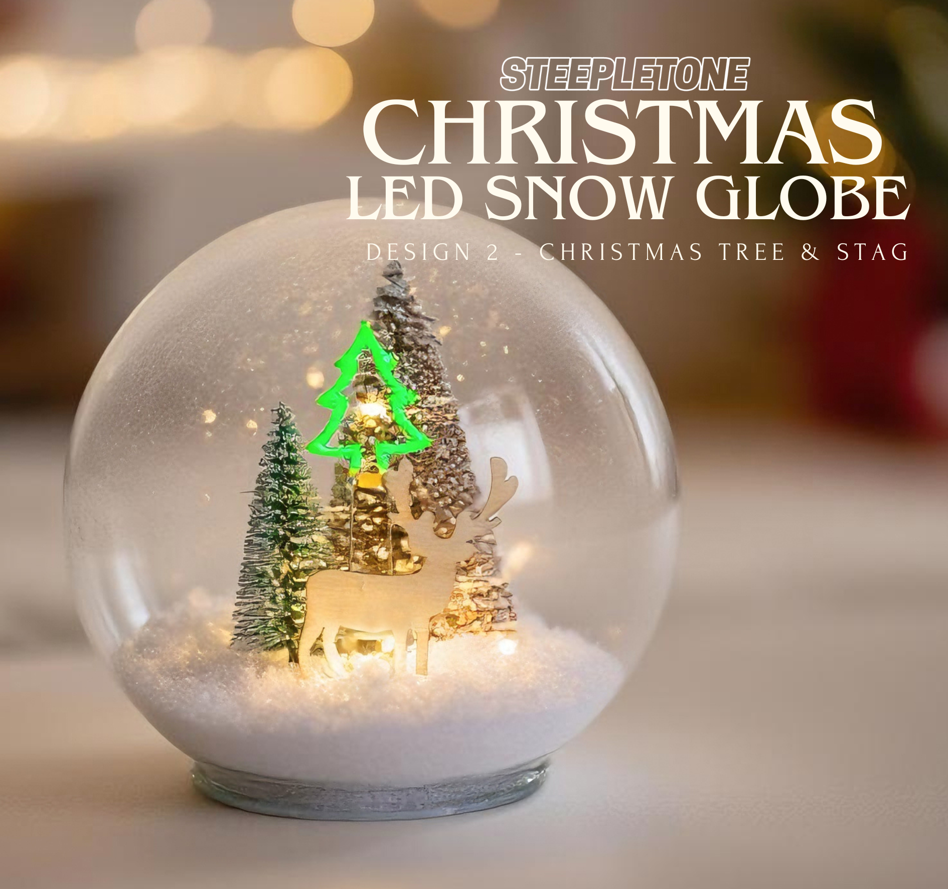 Steepletone UK Ltd – wholesale Snow globe – Christmas LED Snow Globe Light 0